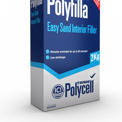 Polycell Trade Easy Sand Filler 2KG, White