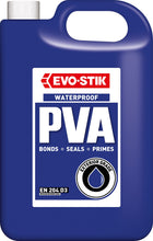 2 x 5 Litre Evo-Stik Waterproof PVA building glue primer sealer admixture 5L polyjerry jerry can