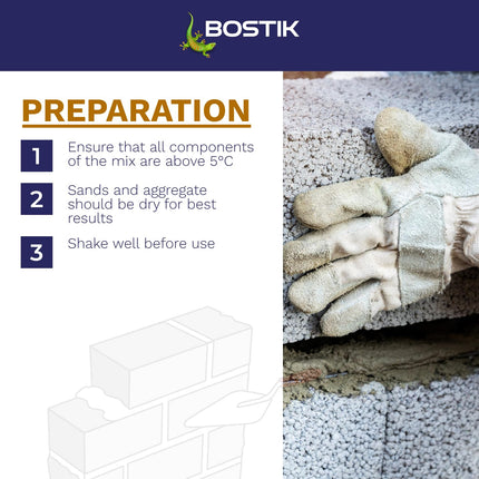 Bostik Cementone Mortar Plasticiser, Improves Workability and Durability of Mortar, Colour: White, 5 litres