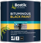 Bostik Cementone Bituminous Black Paint 2.5L - Weather Protection On Metals, Concrete, Roofing Felts, Iron Asphalt and Wood