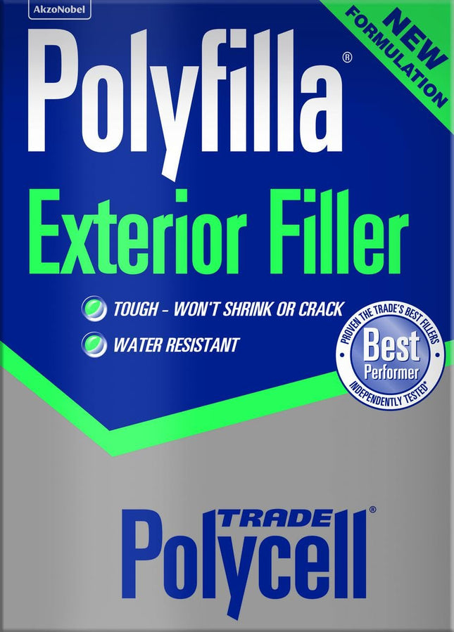 Polycell 5085002 Trade Exterior Filler 2KG, White