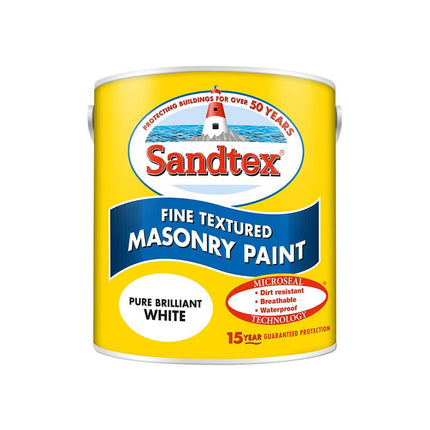 Sandtex Retail Fine Textured Masonry Brilliant White 2.5 L