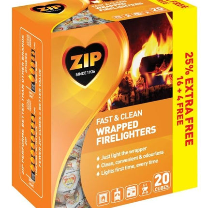 Zip Fast & Clean Wrapped Firelighters