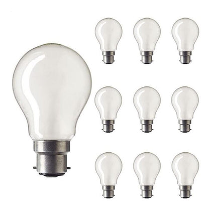 10 x Traditional 100W GLS Bayonet Cap (BC) Pearl Light Bulbs Warm White