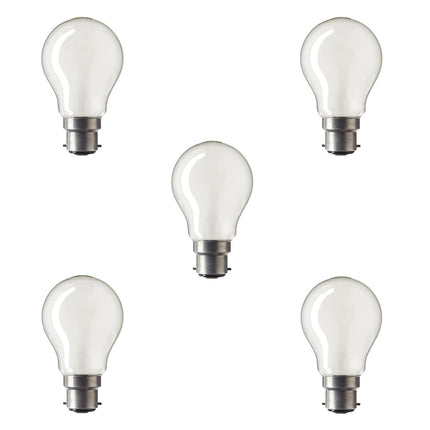 Traditional GLS Light Bulb 240V 100W B22D Bayonet Cap Pearl Warm White - 5 Pack