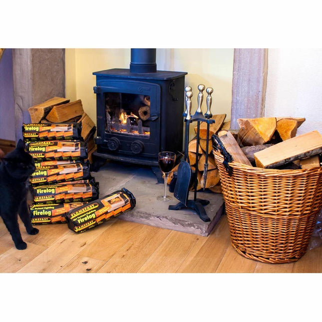Flamefast Instant Light Smokeless Fire Logs - Case of 24 Logs