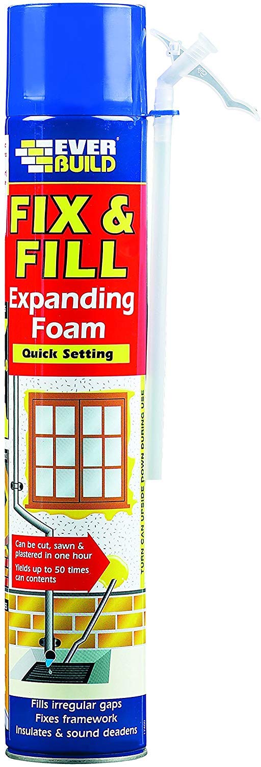 2 X Everbuild EVFF7 Fix and Fill Expanding Foam Filler 750ml by Everbuild