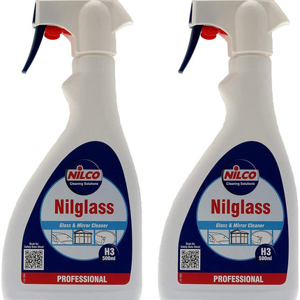Nilco Nilglass Professional H3 Glass & Mirror Cleaner 500ml x 2