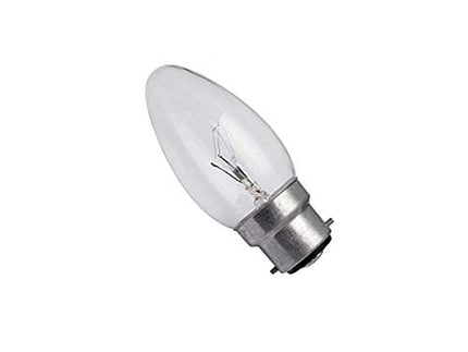 30 x 60 Watt Clear Light Bulbs Candle Lamps - BC/B22 Bayonet Cap Base-240V