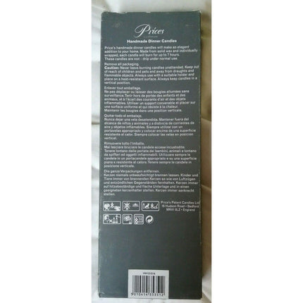 Price's Candles - 10" Venetian Wrapped Dinner Candles - Ivory - 10 Pack - 7 Hour Burn Time - Unscented - Non-Drip - Solid Colour - Multi-Purpose