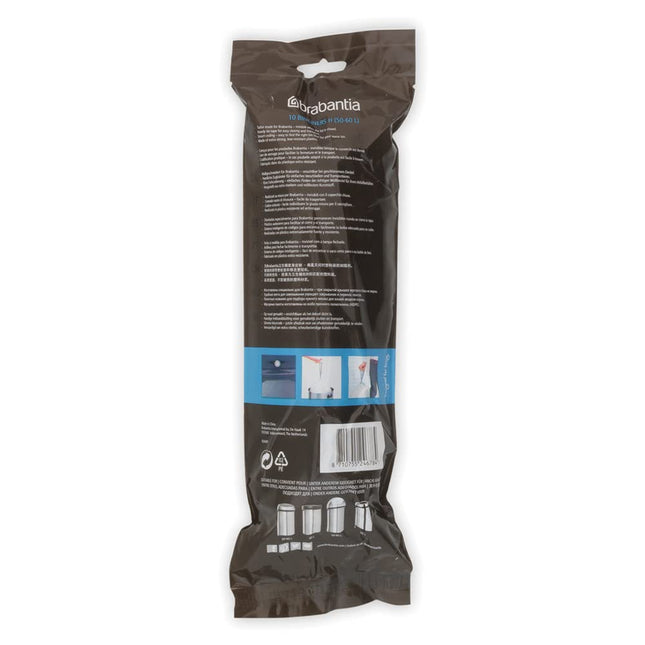 Brabantia PerfectFit Bin Liners, Size H, 50-60 L - 30 Bags