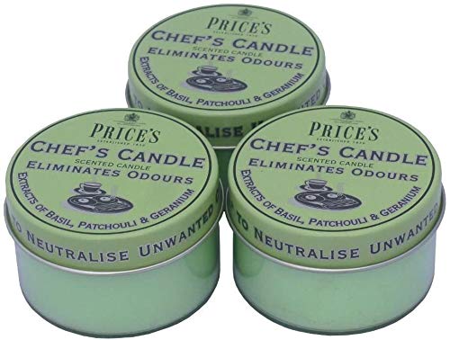 2 x Chefs Candle in Tin - Eliminates Cooking Cooks Kitchen Odour - TRIPLE PACK
