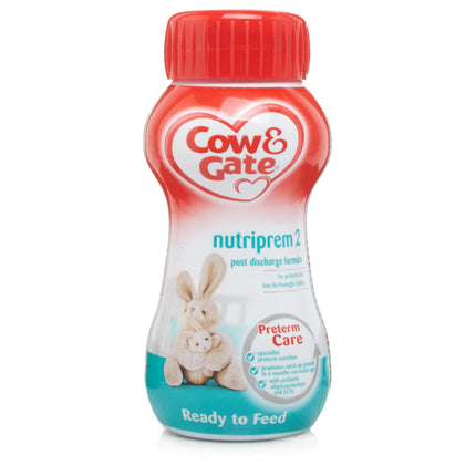 Cow and Gate Nutriprem 2, Ready to Use Baby Milk, 200ml, Pack of 12