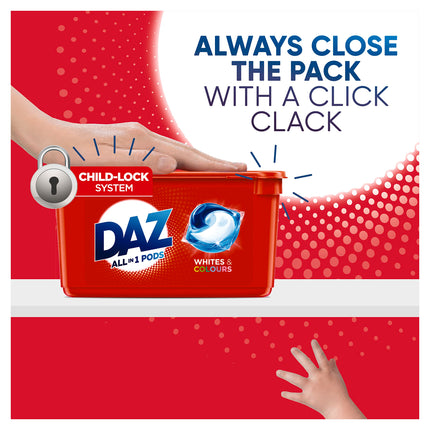 Daz All-in-1 PODS, Washing Liquid Laundry Detergent Tablets / Capsules, 160 Washes (80 x 2), Whites & Colours, Cleans Brightens & Freshens Even At 20 Degrees