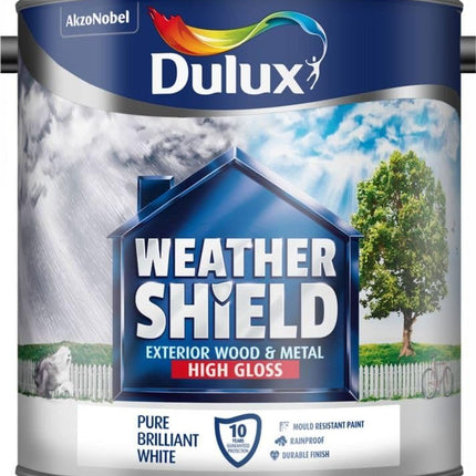 Dulux Weathershield Exterior Gloss 2.5L Pure Brilliant White