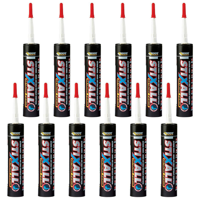 Everbuild Stixall Extreme Power Adhesive Clear 290ml (Box of 12)