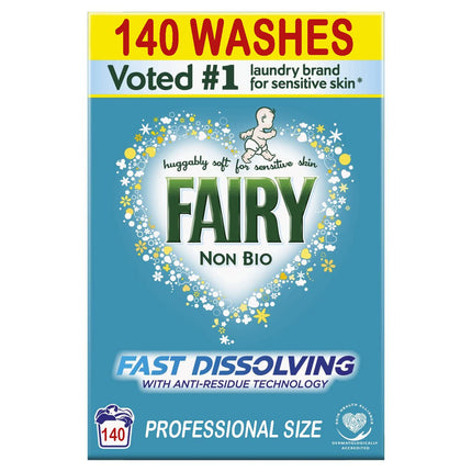 Fairy Non-Bio Powder Kind to Sensitive Skin Laundry, 140 Washes