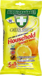 GREENSHIELD ANTIBAC Household Surface Wipes Multi Packs of 50 Wipes Each (Box of 6)
