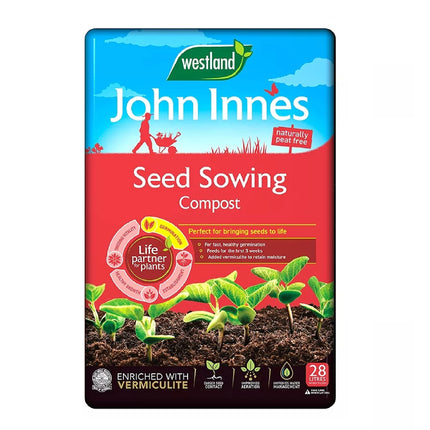 WARMHAND Topline John Innes Seed Sowing Compost - Peat Free, Enriched with Vermiculite, 28L Bag