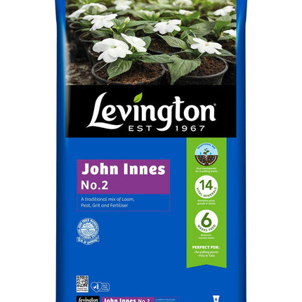 Levington John Innes No 2 Compost 30L for Repotting Young Plants and Vegetables, Pots and Tubs