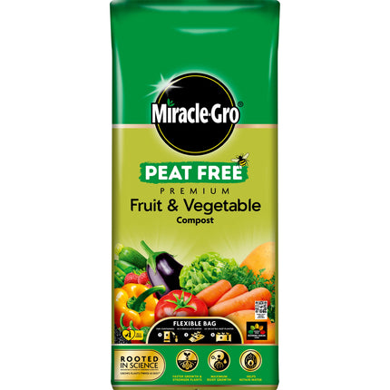 Miracle-Gro PEAT FREE Premium Fruit & Vegetable Compost, 42 Litres