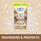 Duzzit Leather Wipes - Nourishes & Protects | 100% Biodegradable - Made From Plant Fibres | Cleans and Shines All Leather - Sofas, Jackets, Bags, Shoes & More (60 Biodegradable Wipes)