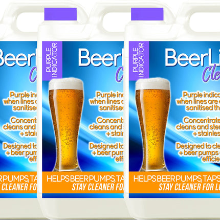 3 x 5 litres Pro-Kleen Heavy Duty Purple Beer Line Cleaner