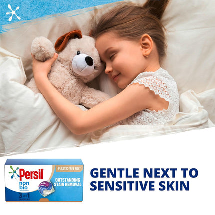 Persil XL 3-In-1 Washing Capsules All New Outstanding Stain Removal Even In Cold Washes With Triple Action Cleaning All In One Power Washing Capsules, 40 Washes (Bio, Buy 4)