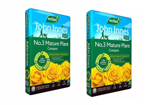 John Innes Peat Free No 3 Mature Plant Compost 28L Pack of 2