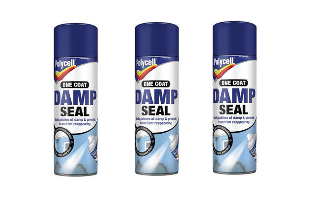 Damp Seal Polycell One Coat Aerosol 500ml Pack of 3