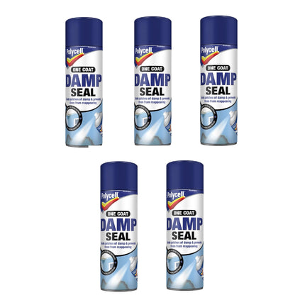 Damp Seal Polycell One Coat Aerosol 500ml Pack of 5