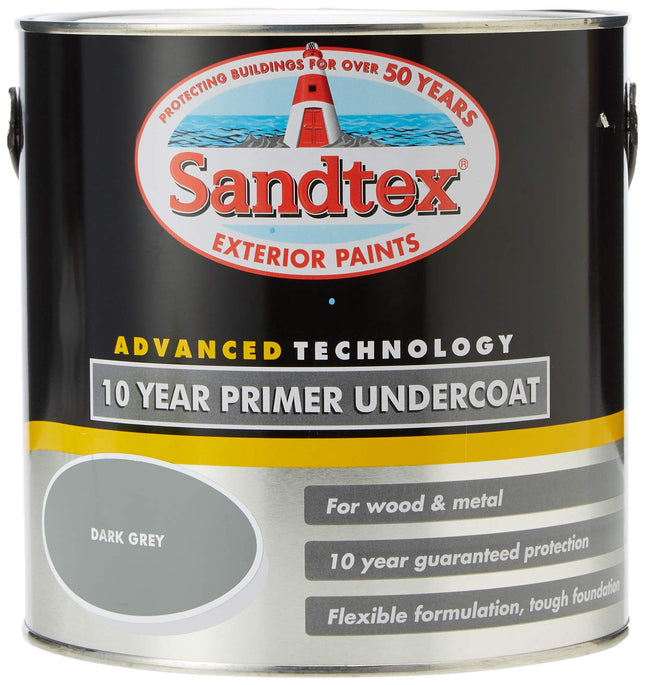 Sandtex 10 Year Primer Undercoat 2.5lt Dark Grey