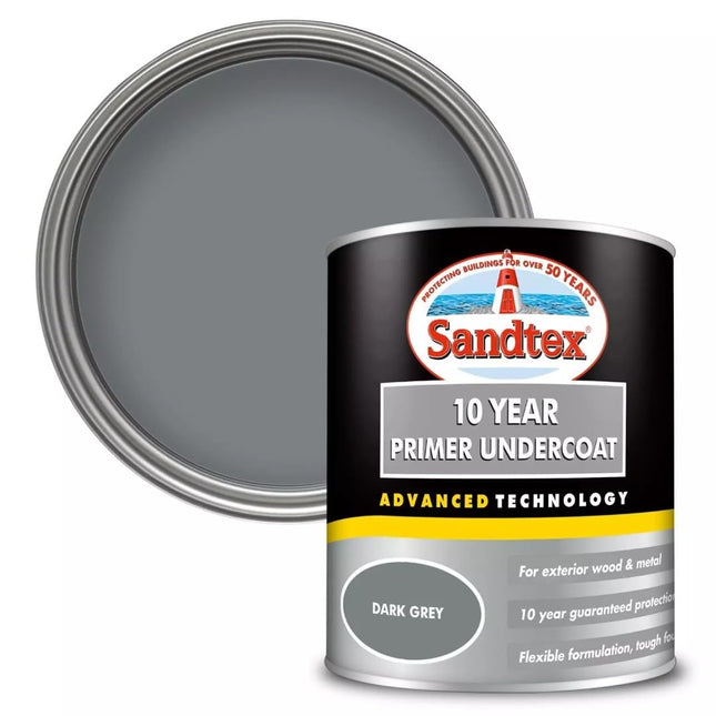 Sandtex 10 Year Primer Undercoat 750ml Dark Grey