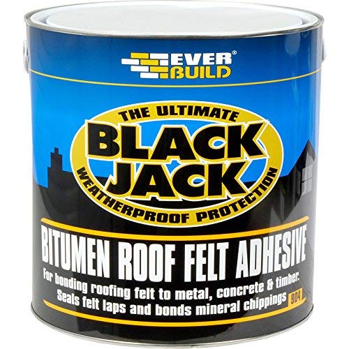 2 x EVERBUILD 1 Litre Bitumen Roof Felt Adhesive Apply Cold Sealing bonding 904