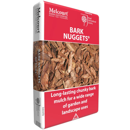 Melcourt Decorative Bark Large Nuggets Mulch 60lt