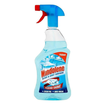 12 x Windolene Glass & Shiny Surfaces Window Cleaner Spray 750ml Diamond Shine