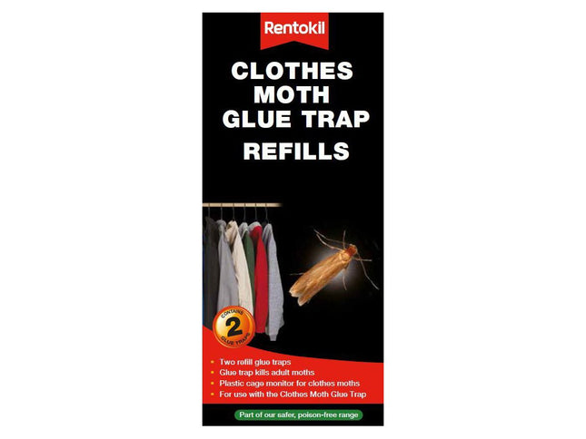 Rentokil FMP14 Clothes Moth Glue Trap Refills (Pack of 2)