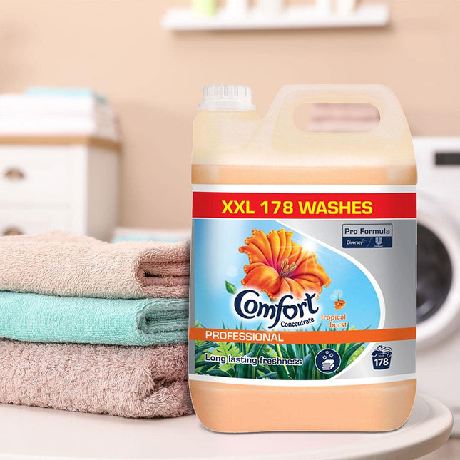 Comfort XXX Concentrated Professional Tropical Burst 178 Washes 5L with Long Lasting Freshness