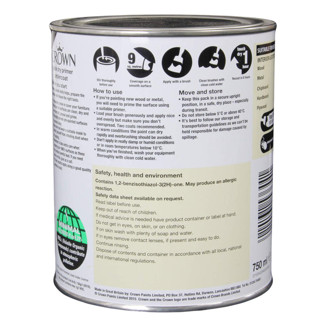 Crown Retail QD Undercoat White 0.75 L