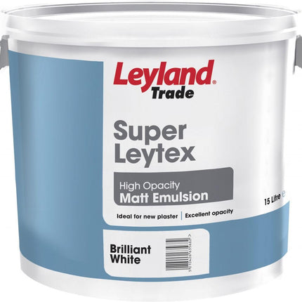 Leyland Super Leytex Matt 15L Brilliant White