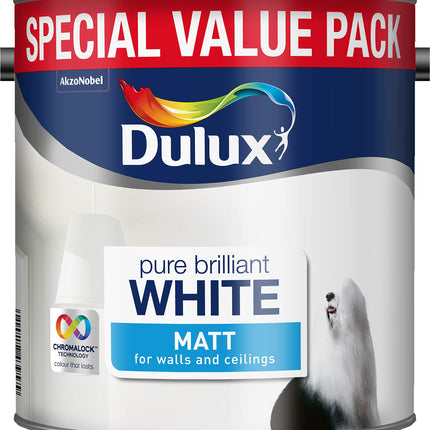 Dulux 3.0l Matt Pure Brilliant White White 3.0L