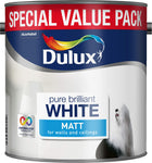 Dulux 3.0l Matt Pure Brilliant White White 3.0L