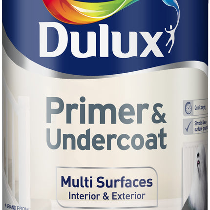 Dulux Primer & Undercoat Paint - 750ML, 5092092, White