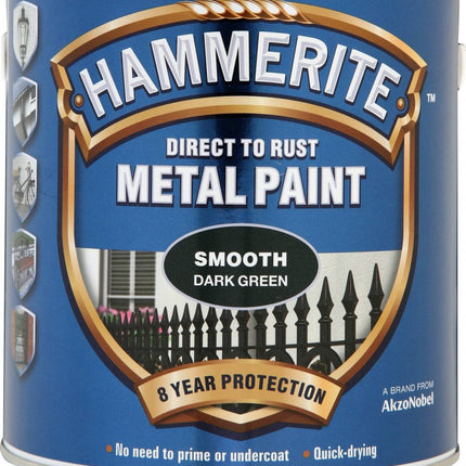 Hammerite Metal Paint Smooth 2.5L Dark Green