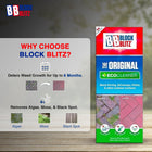 Block Blitz Block Paving Eco Cleaner, Garden Cleaner. Removes and Prevents Algae, Moss, and Black Spot. Deters Weed Growth for up to 6 Months. 6 x Pouches. Treats 30 sq/m.