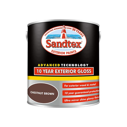 Sandtex Retail 10 Year Exterior Gloss Chestnut Brown 2.5 L