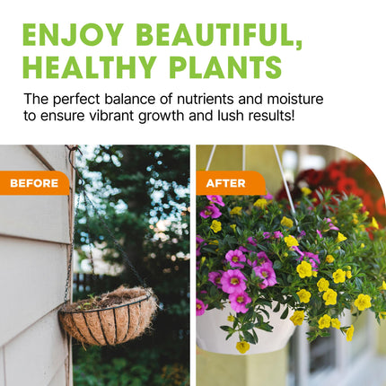 Doff Lightweight Container & Basket Compost – Expands 15L Peat-Free Plant Feed & Garden Fertiliser – Coco Coir Compost Enriched with Fertiliser – Indoor & Outdoor Plants