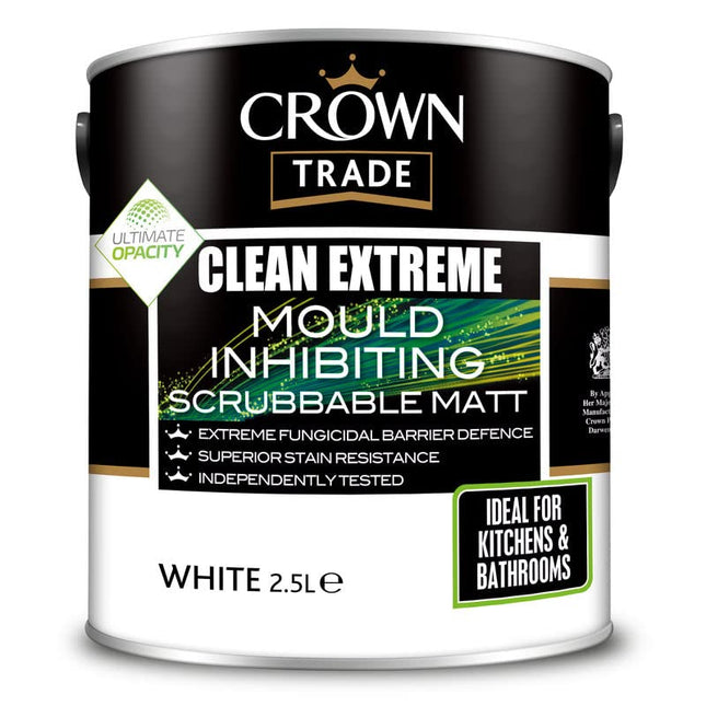 Crown Trade Clean Extreme Mould Inhibiting Matt-2.5 L