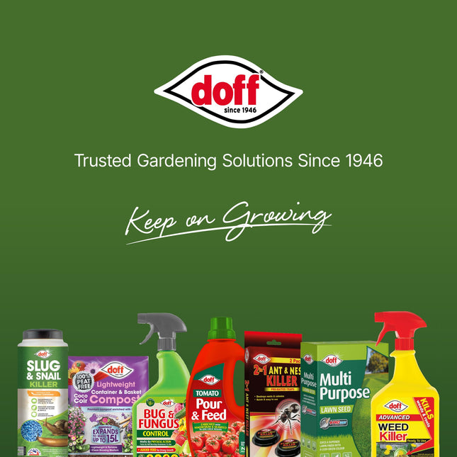 Doff Lightweight Multipurpose Compost– Expands 15L Peat-Free for Clean Re-Usable Gardening – Contains Nutrient & Retains Moisture – Coco Coir Compost Enriched with Fertiliser – Indoor & Outdoor Plants