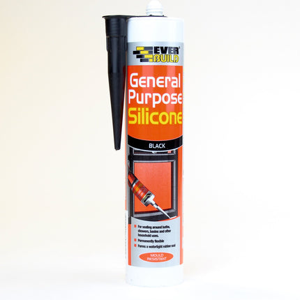 Everbuild General Purpose Silicone - Clear - 6 Pack